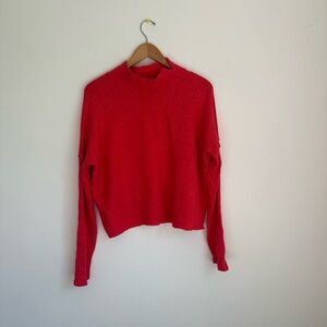We The Free Vibrant Watermelon Turtleneck Sweater